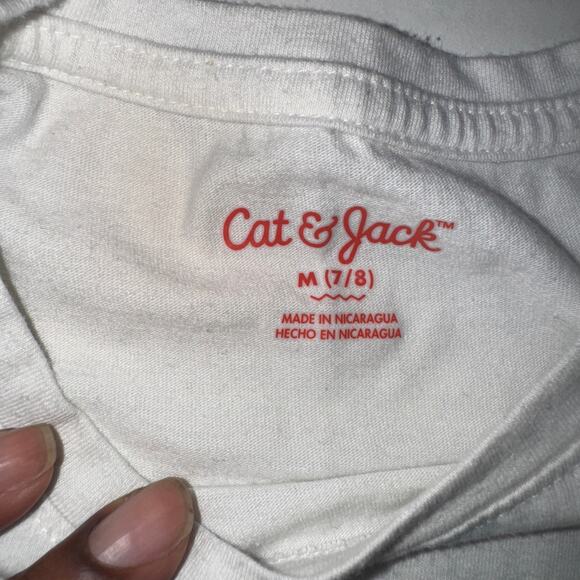 Lot of 3 Cat & Jack Girls 7/8 Top Holiday School Casual Everyday Basic Christmas - Picture 8 of 16